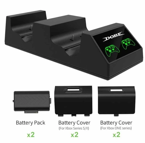 Зарядная станция Xbox Series S/X - Xbox One Dual Charging Dock+2 шт АКБ 800 mAh TYX-1817X DOBE